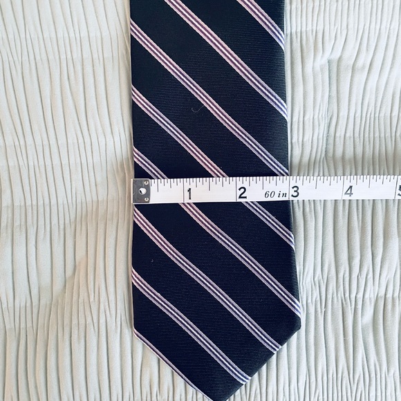 Michael Kors Black & Purple Striped Necktie - Picture 6 of 6